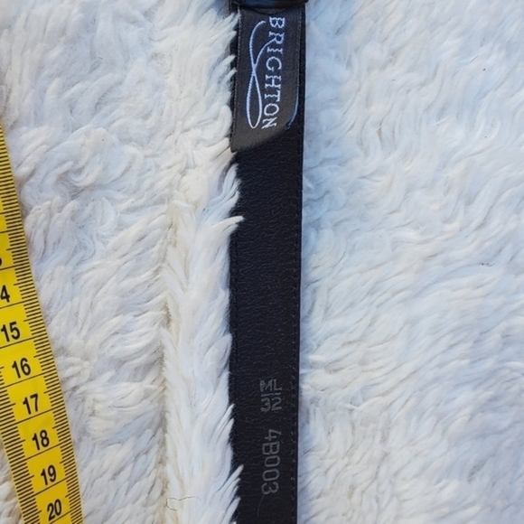 Brighton black leather belt - Picture 5 of 8